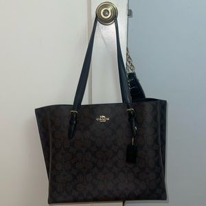 Coach tote bag with red interior